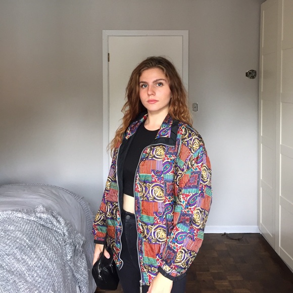 Vintage 80’s multicolour bomber jacket 🌈 - Picture 3 of 5